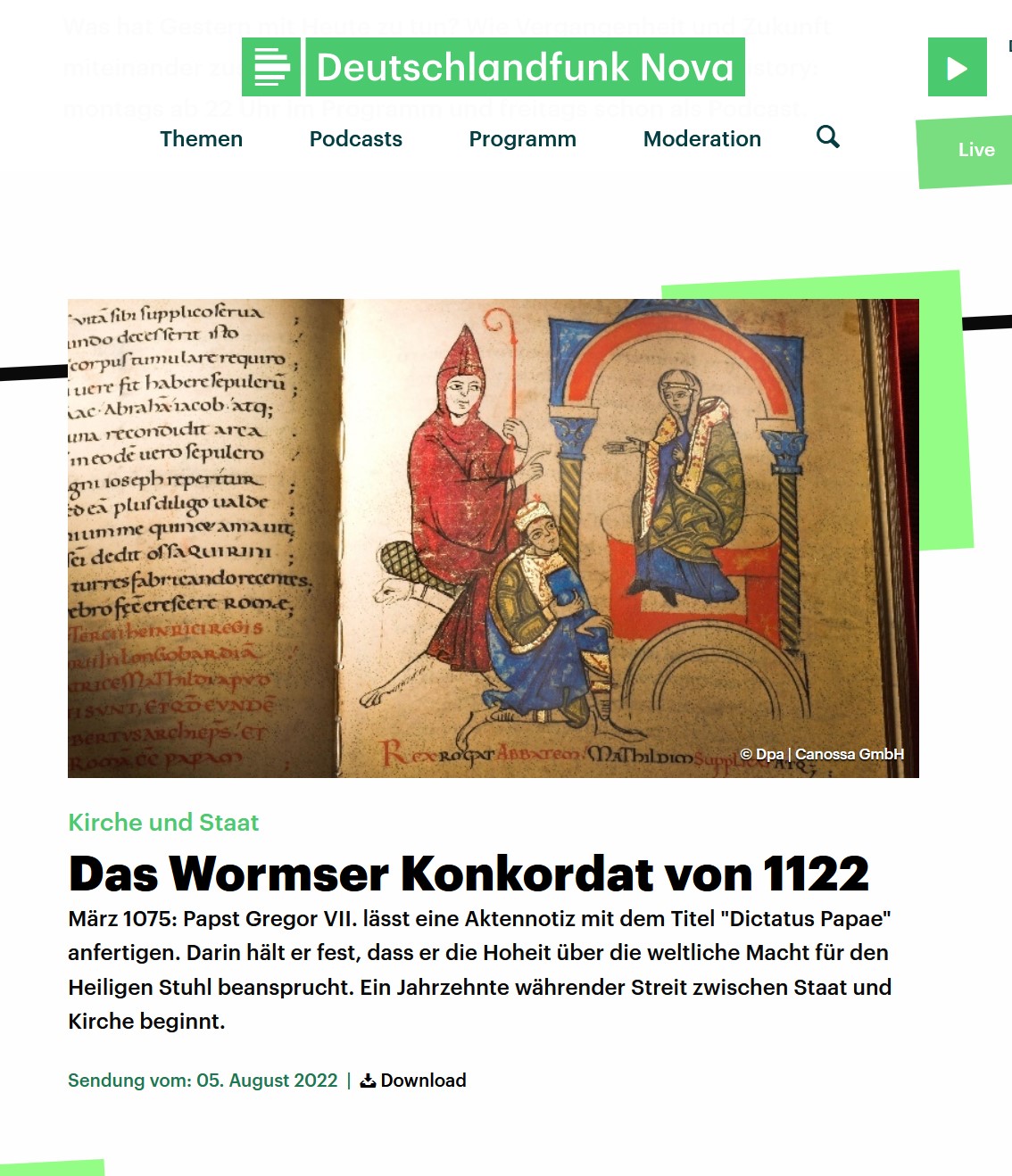 Podcast Wormser Konkordat