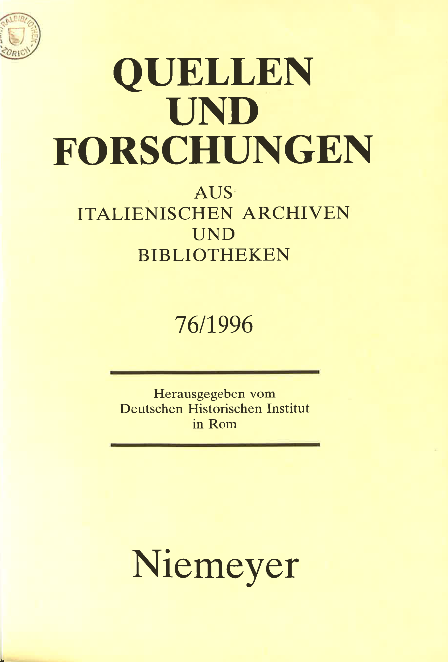 Quellen und Forschungen (76)
